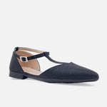 Baleta destalonada mia de sintético para mujer - Negro