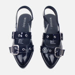 Baleta destalonada aurea de sintético para mujer - Negro