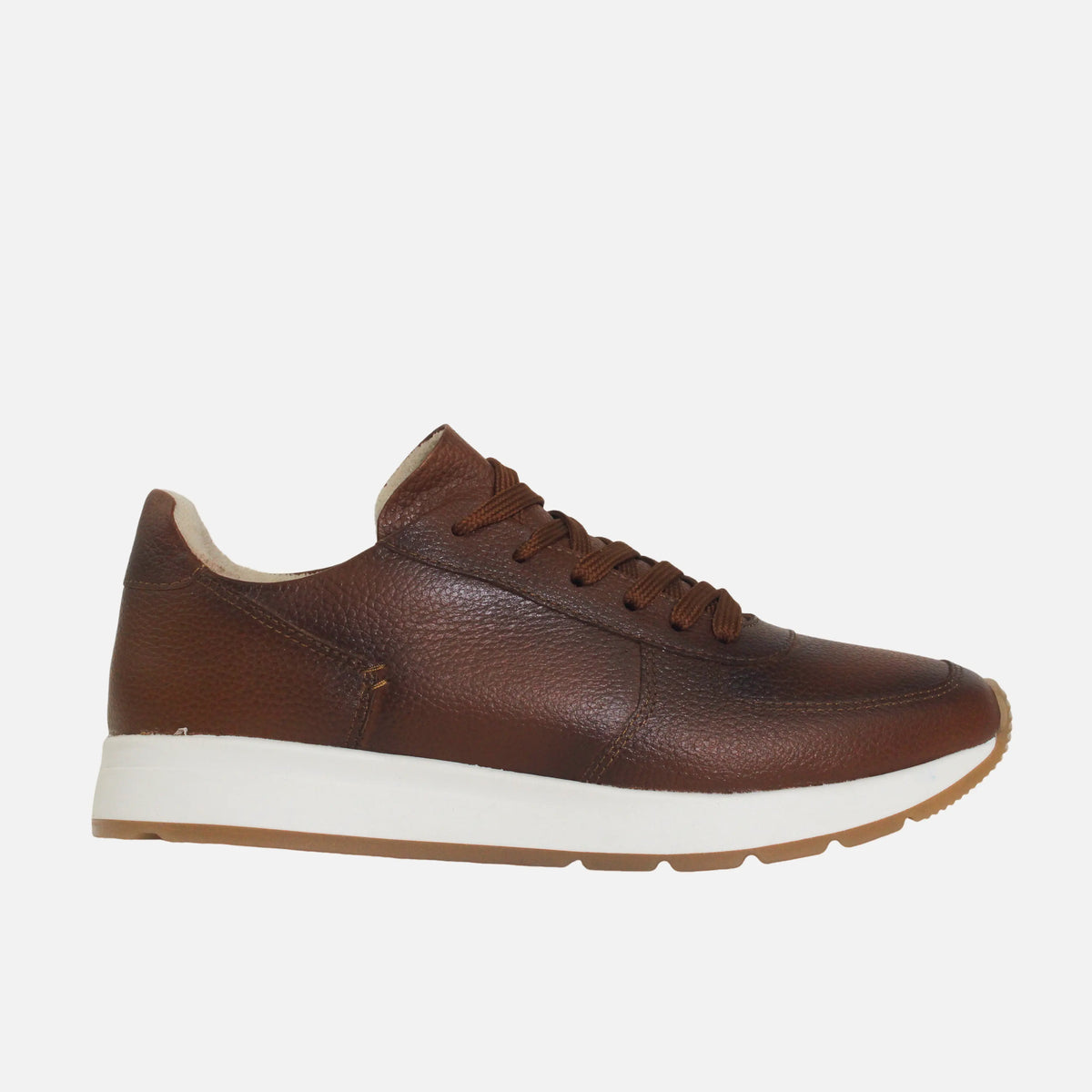 Tenis coral de cuero para mujer - Miel