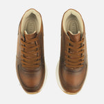 Tenis coral de cuero para mujer - Miel