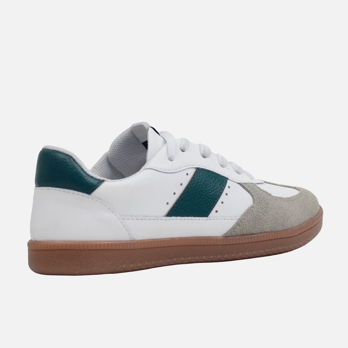 Tenis elisabett de cuero para mujer - Verde