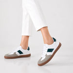 Tenis elisabett de cuero para mujer - Verde