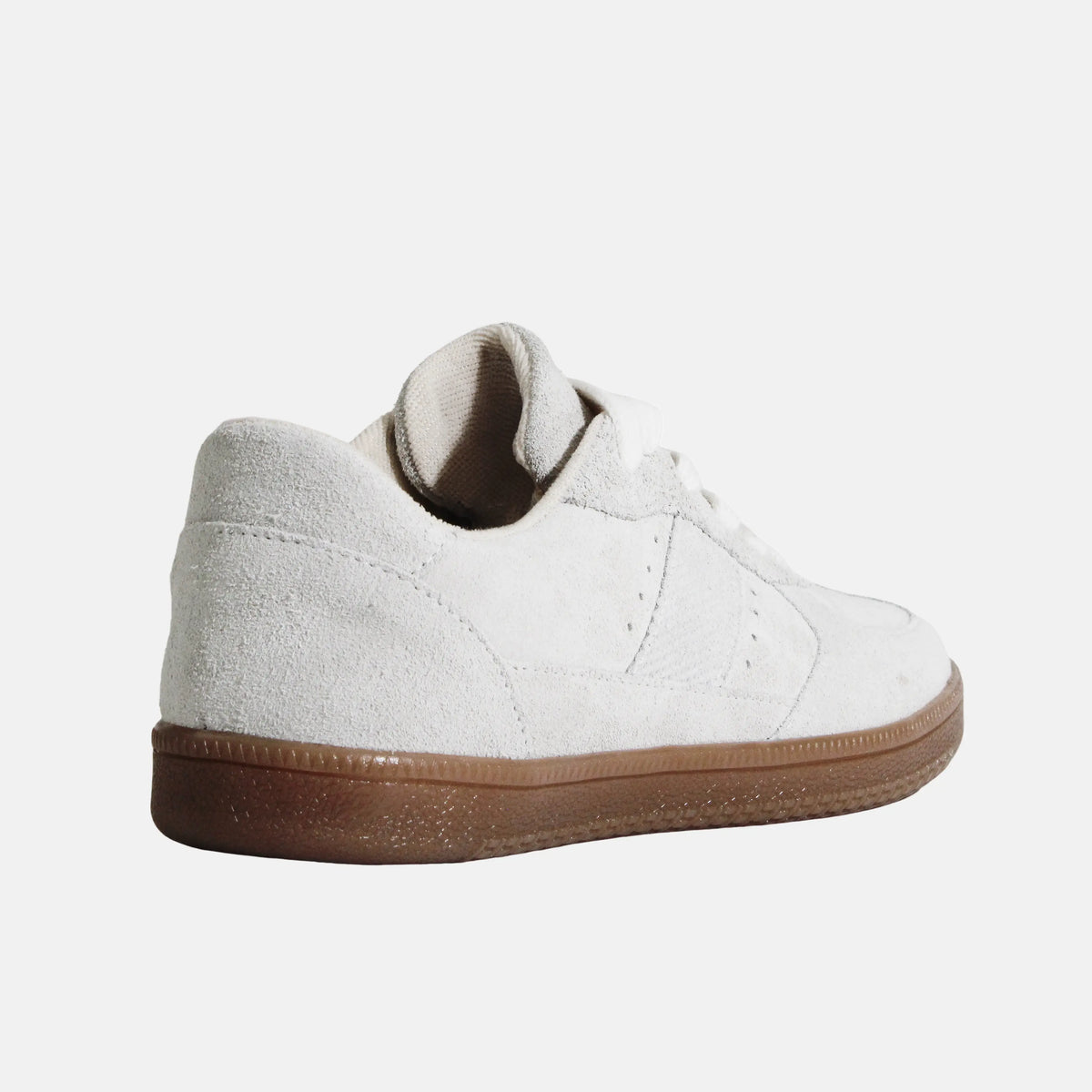 Tenis elisabett de cuero para mujer - Hueso