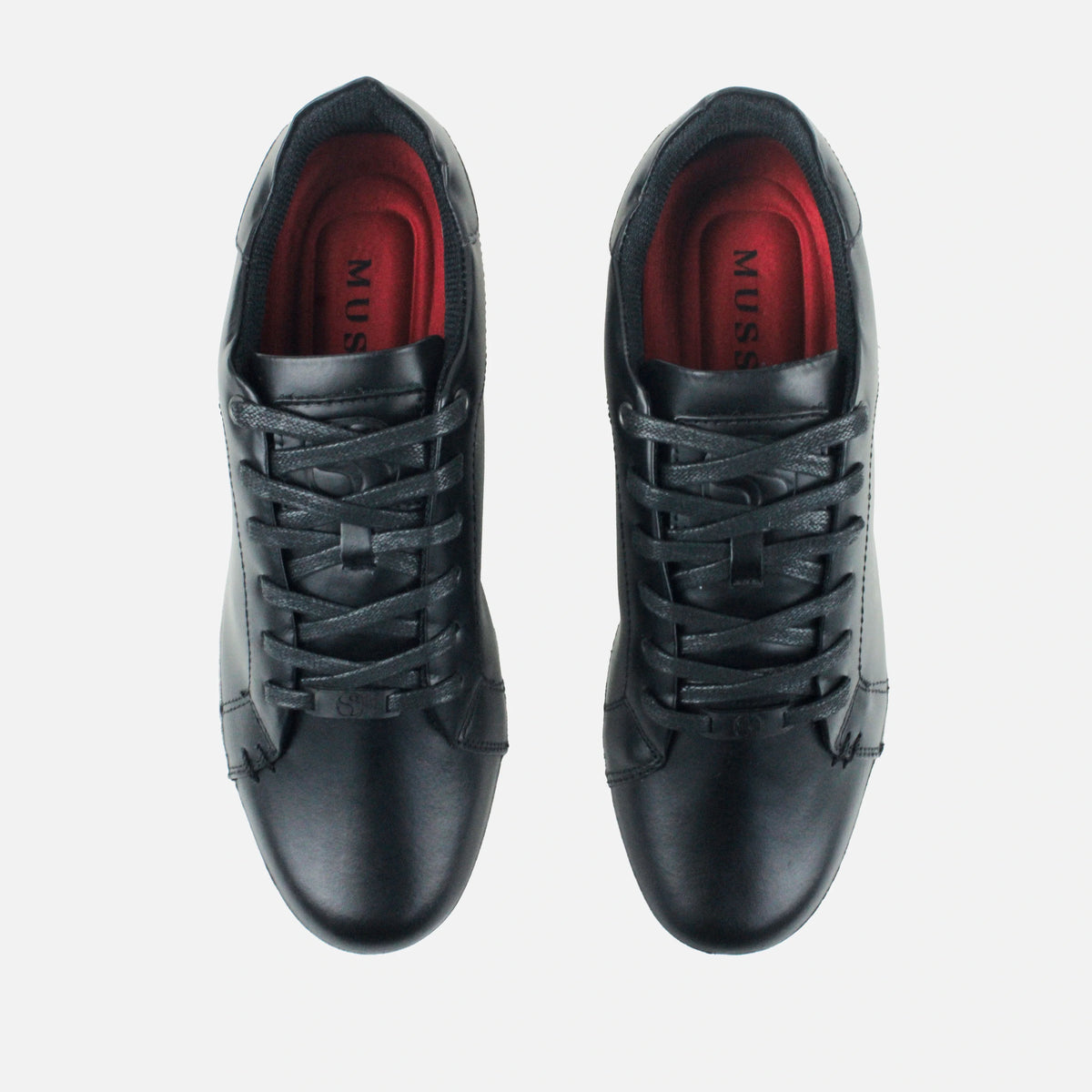 Tenis con plataforma miriah de cuero para hombre - Negro