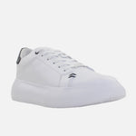 Tenis con plataforma miriah de cuero para hombre - Blanco