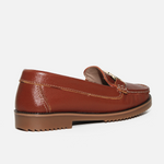 Mocasin plano liora de cuero para mujer - Miel