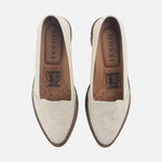 Mocasin plataforma boreal de cuero para mujer - Nude