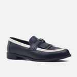 Mocasin plano vaniah de cuero para mujer - Negro