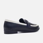 Mocasin plano vaniah de cuero para mujer - Negro