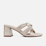 Sandalia tacon abril de sintético para mujer - Oro