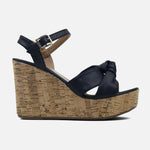 Sandalia plataforma elva de sintético para mujer - Negro