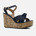 Sandalia plataforma elva de sintético para mujer - Negro