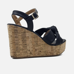 Sandalia plataforma elva de sintético para mujer - Negro