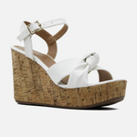 Sandalia plataforma elva de sintético para mujer - Hueso