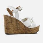 Sandalia plataforma elva de sintético para mujer - Hueso