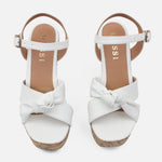 Sandalia plataforma elva de sintético para mujer - Hueso