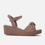 Sandalia plataforma sirah de sintético para mujer - Beige