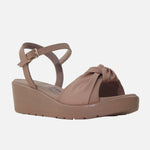 Sandalia plataforma sirah de sintético para mujer - Beige