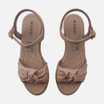 Sandalia plataforma sirah de sintético para mujer - Beige