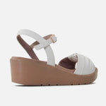 Sandalia plataforma sirah de sintético para mujer - Hueso