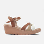 Sandalia plataforma tilia de sintético para mujer - Miel