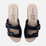 Sandalia plataforma talina de sintético para mujer - Negro