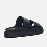 Sandalia flatform fianna de cuero para mujer - Negro