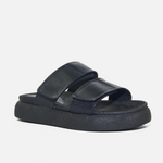 Sandalia flatform fianna de cuero para mujer - Negro