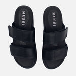 Sandalia flatform fianna de cuero para mujer - Negro