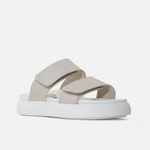 Sandalia flatform fianna de cuero para mujer - Hueso