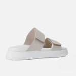 Sandalia flatform fianna de cuero para mujer - Hueso