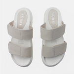 Sandalia flatform fianna de cuero para mujer - Hueso