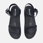 Sandalia flatform candela de cuero para mujer - Negro