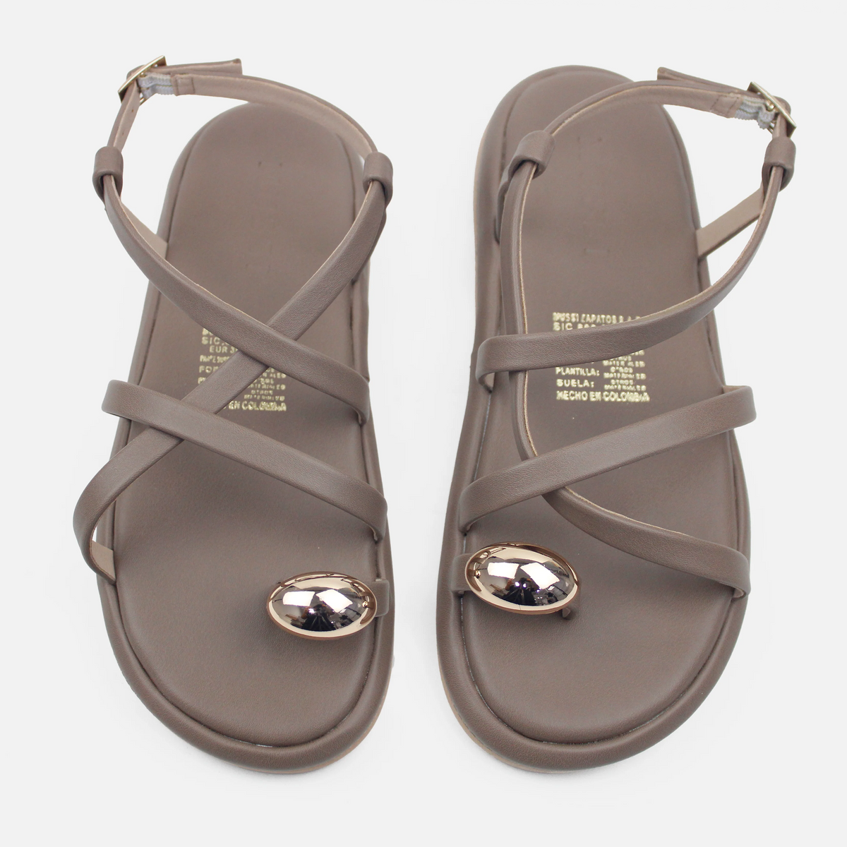 Sandalia flatform fresya de sintético para mujer - Taupe
