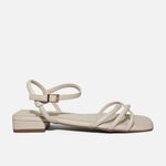 Sandalia plana narella de sintético para mujer - Beige