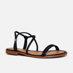 Sandalia plana lurea de sintético para mujer - Negro