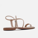 Sandalia plana lurea de sintético para mujer - Beige