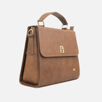 Bolso manos libres nadesha de cuero para mujer - Miel