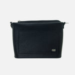 Bolso manos libres cala de cuero para mujer - Negro