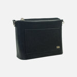 Bolso manos libres cala de cuero para mujer - Negro