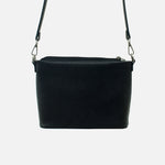 Bolso manos libres cala de cuero para mujer - Negro