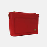 Bolso manos libres cala de cuero para mujer - Rojo