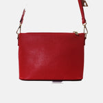 Bolso manos libres cala de cuero para mujer - Rojo