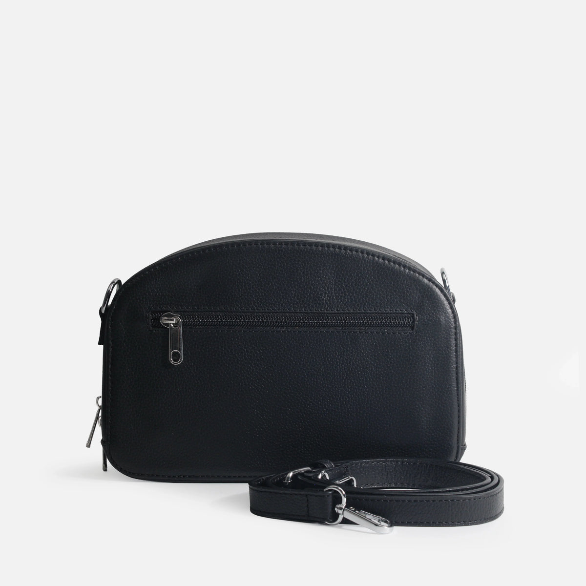 Bolso manos libres terra de cuero para mujer - Negro