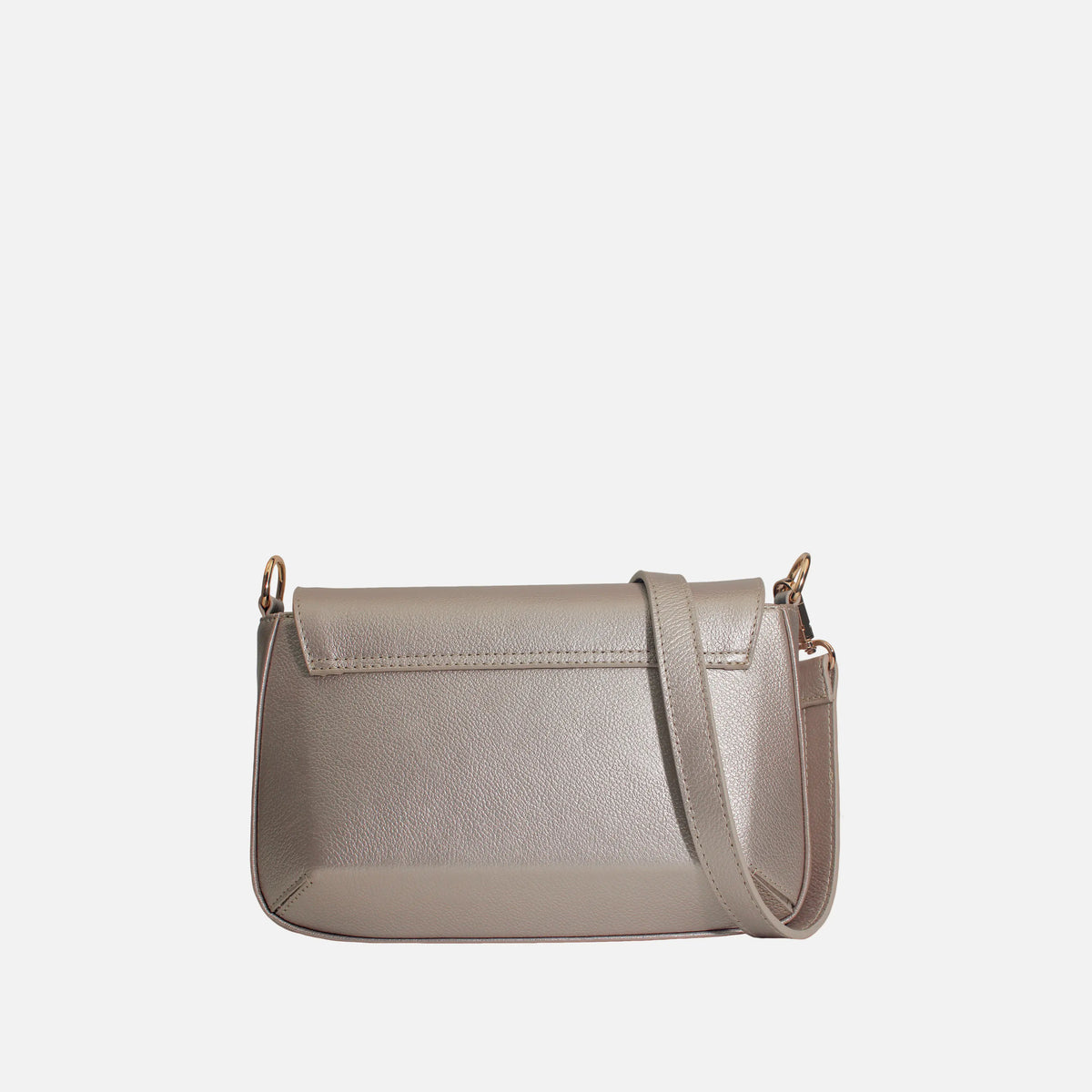 Bolso manos libres kay de cuero para mujer - Oro