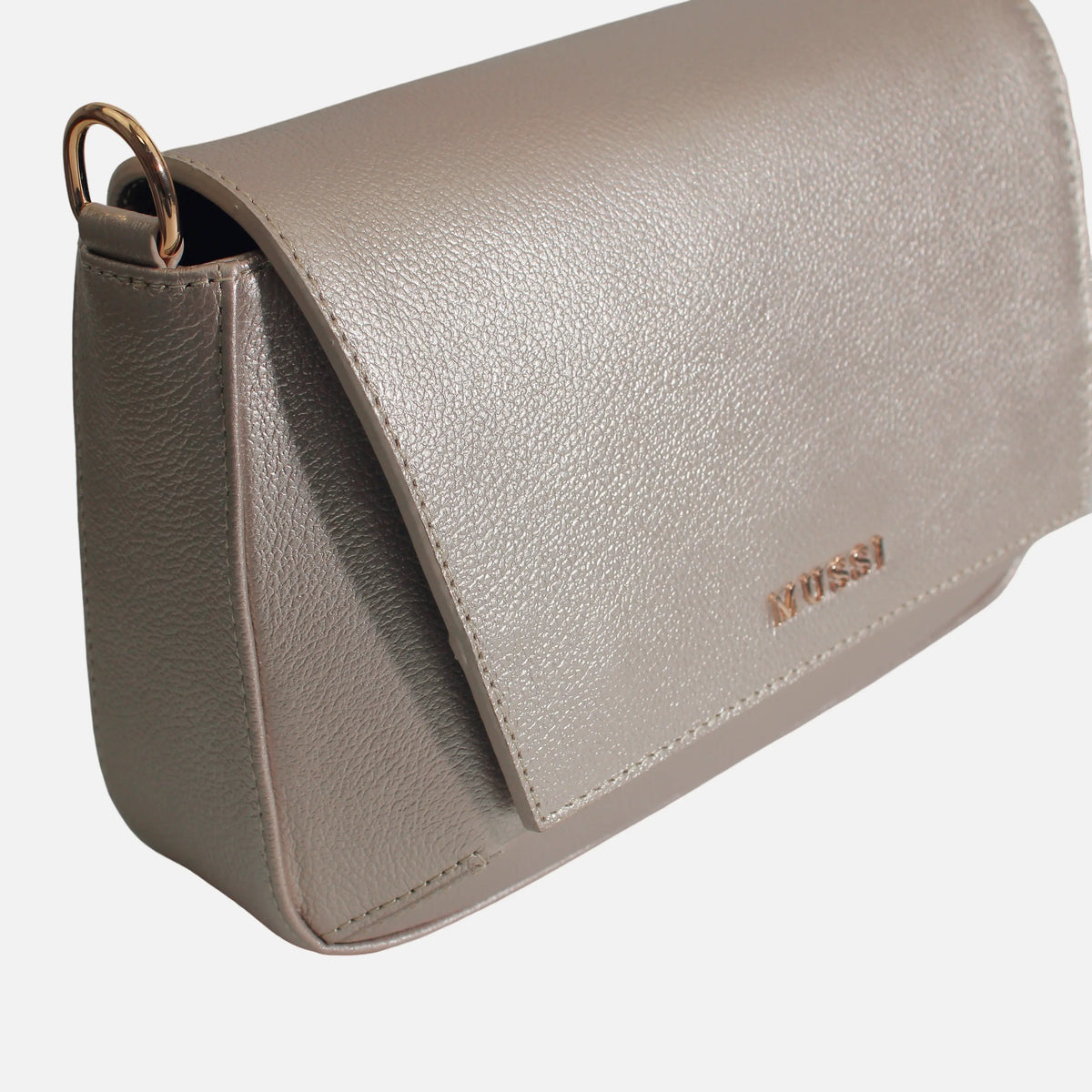 Bolso manos libres kay de cuero para mujer - Oro