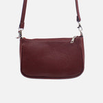 Bolso de mano sabrina de cuero para mujer - Vino