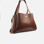 Cartera calia de cuero para mujer - Vino