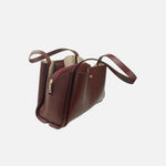 Cartera calia de cuero para mujer - Vino