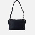 Bolso manos libres pierina de cuero para mujer - Negro